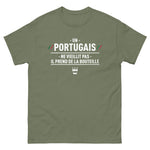 T-shirt Un Portugais ne vieillit pas il prend de la bouteille