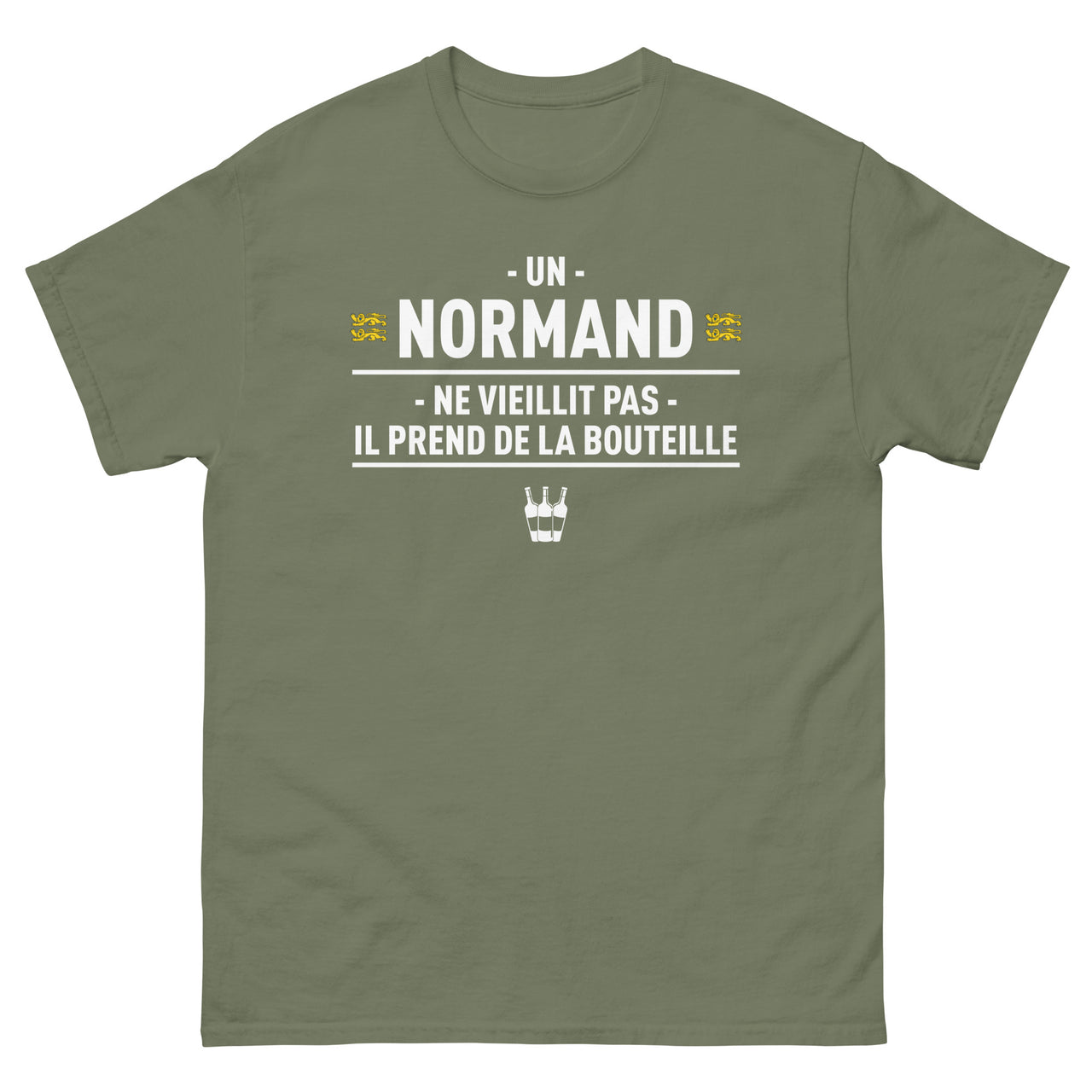 T-shirt Normand anthracite - Un homme qui prend de la bouteille