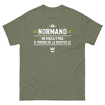 T-shirt Un Normand ne vieillit pas il prend de la bouteille Cadeau Normand