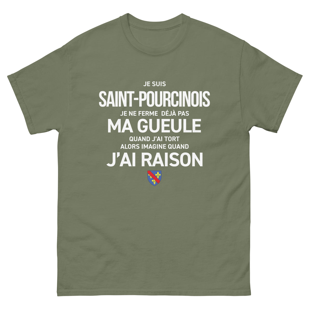 T-shirt Saint-Pourcinois noir dos - Je ne ferme pas ma gueule
