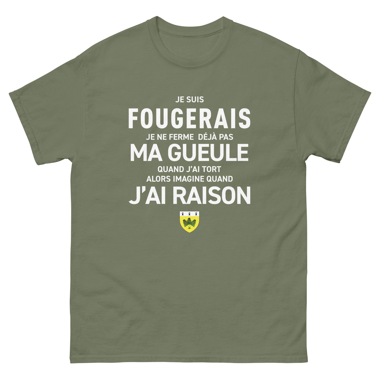 T-shirt Bretagne noir dos - Je suis Fougerais, humour