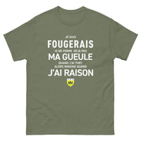 Thumbnail for T-shirt Bretagne noir dos - Je suis Fougerais, humour