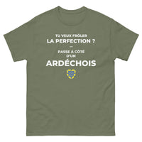Thumbnail for T-shirt Ardéchois chocolat noir face - Frôler la perfection