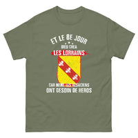 Thumbnail for T-shirt Lorrain bleu marine dos - Dieu crée les Lorrains