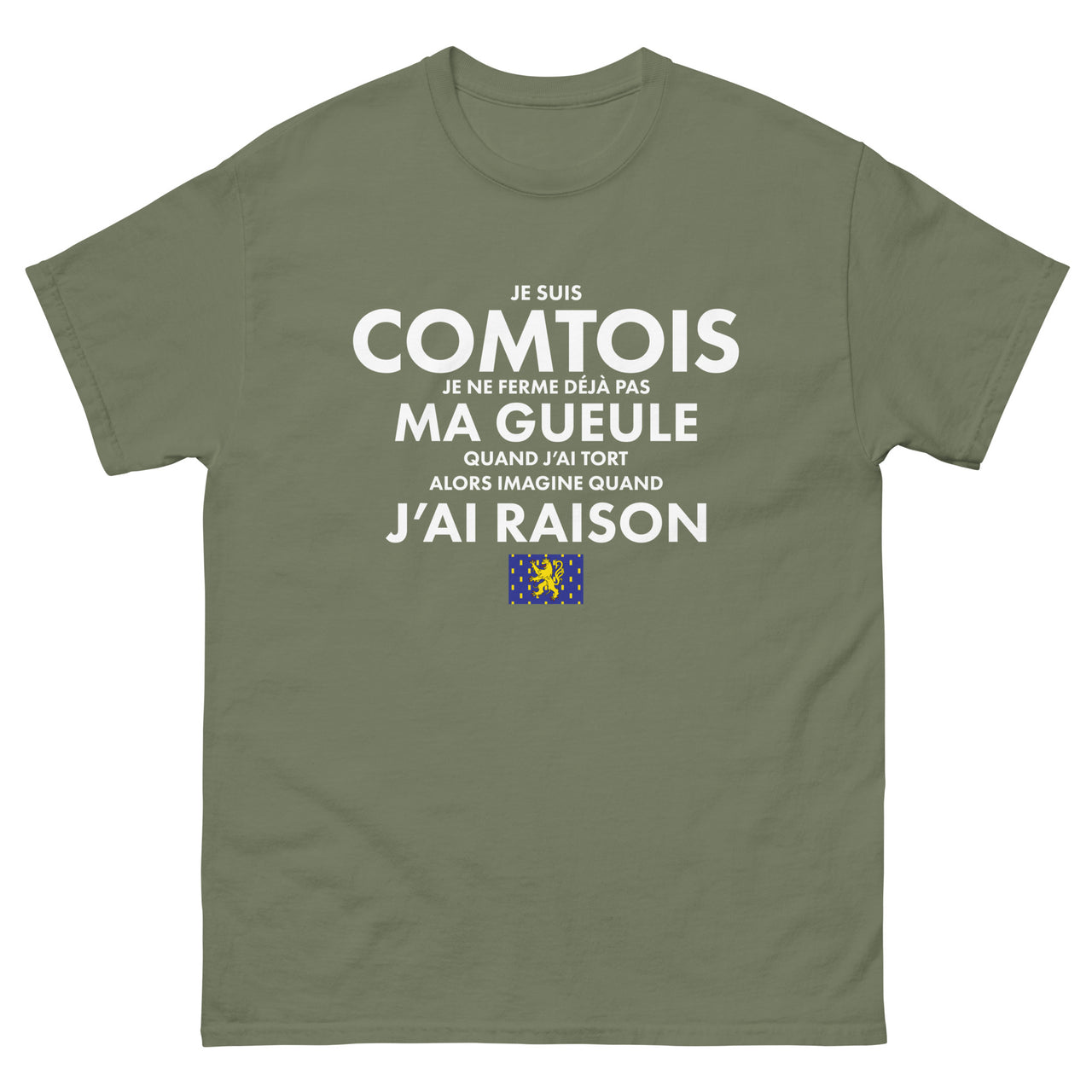 T-shirt Franche-Comté bleu marine - Gueule de bois humoristique