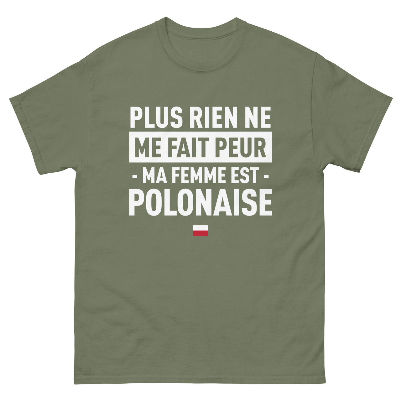 T-shirt Pologne bleu marine dos - Plus rien ne me fait peur !