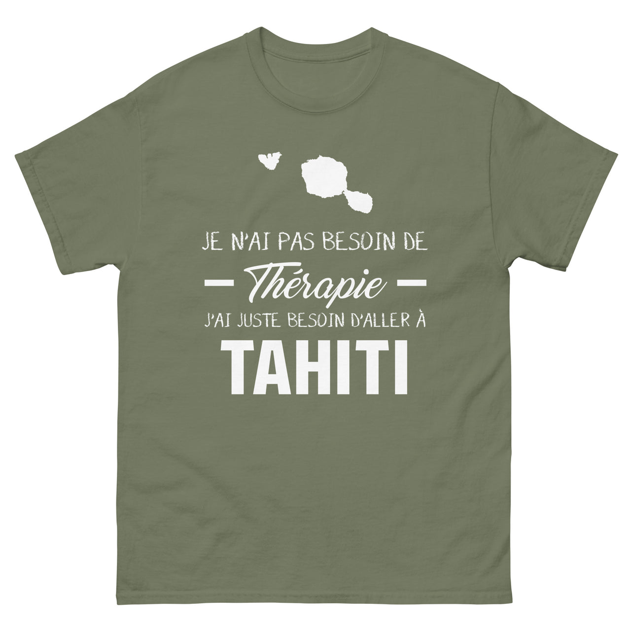 T-shirt Tahiti noir dos - Souvenir humoristique