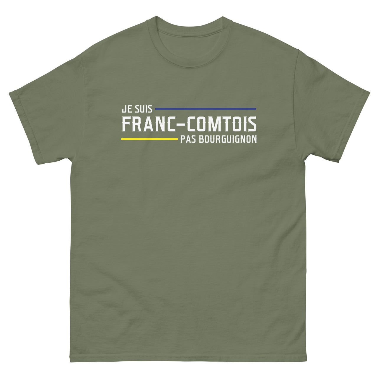 T-shirt Franche-Comté bordeaux dos - Fierté locale humoristique
