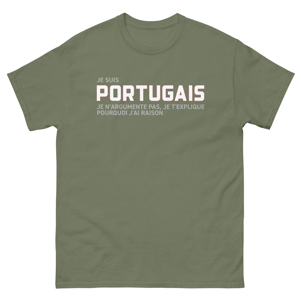 T-shirt Portugais bleu marine dos - Je t'explique pourquoi j'ai raison