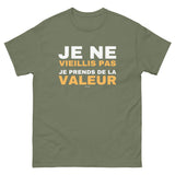 T-shirt classique homme Je ne vieillis pas je prends de la valeur