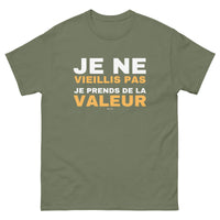 Thumbnail for T-shirt classique bleu marine face - Je ne vieillis pas je prends de la valeur