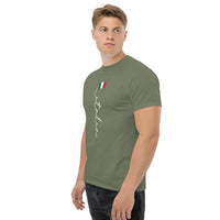 Thumbnail for T-shirt Italie vert militaire - Drapeau signature avec humour