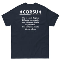 Thumbnail for T-shirt Corse bleu marine dos - Hymne Dio vi salvi, Regina