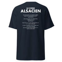 Thumbnail for T-shirt Alsace bleu marine dos - Le code alsacien avec humour