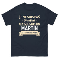 Thumbnail for T-shirt Martin bleu marine dos - Je ne suis pas parfait, presque