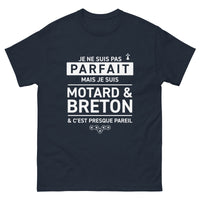 Thumbnail for T-shirt Bretagne bordeaux dos - Je ne suis pas parfait mais je suis Motard