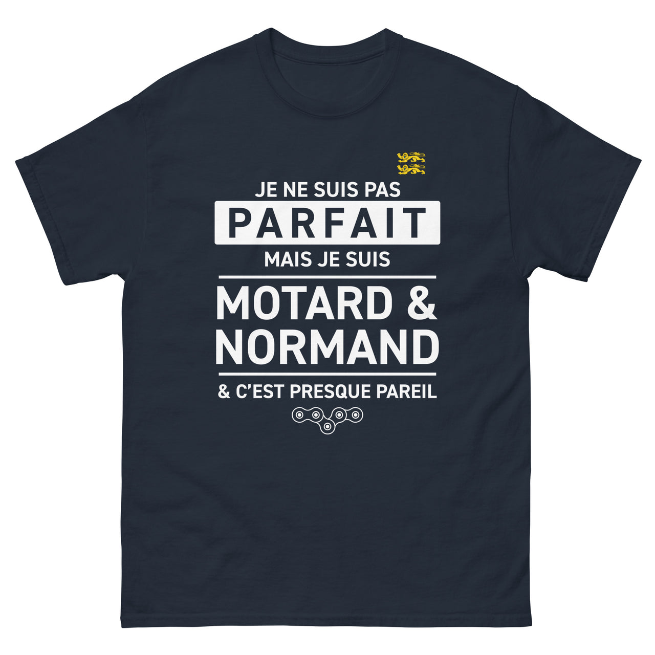T-shirt Normand noir dos - Je ne suis pas parfait mais presque