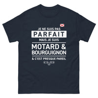 Thumbnail for T-shirt Bourgogne noir dos - Je ne suis pas parfait mais motard