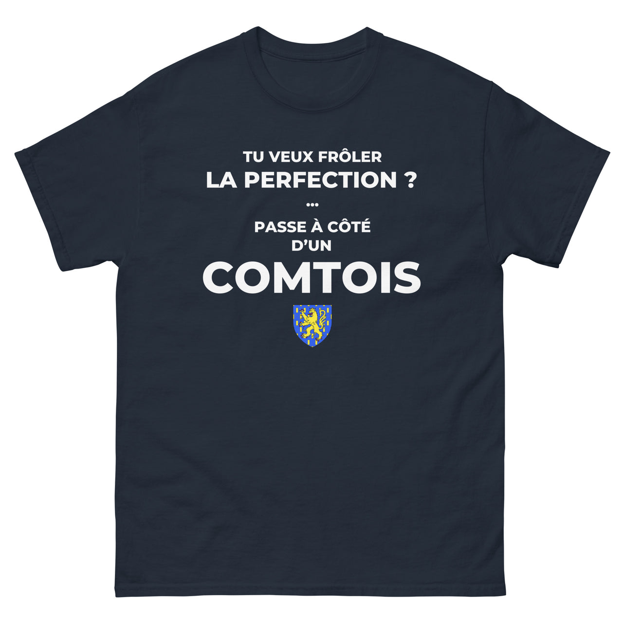 T-shirt Franche-Comté gris foncé chiné - Frôlez la perfection