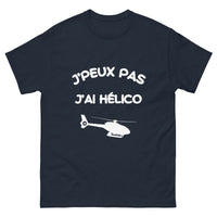 Thumbnail for T-shirt Hélico noir - J'peux pas j'ai Hélico face