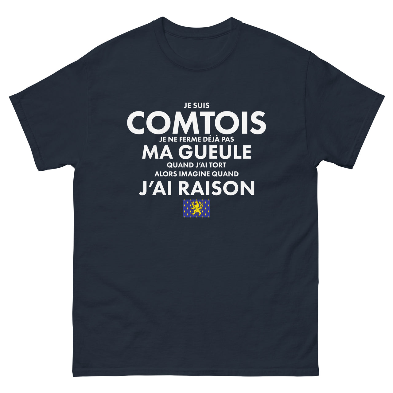 T-shirt Franche-Comté noir dos - Gueule de bois humoristique