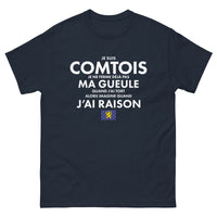 Thumbnail for T-shirt Franche-Comté noir dos - Gueule de bois humoristique