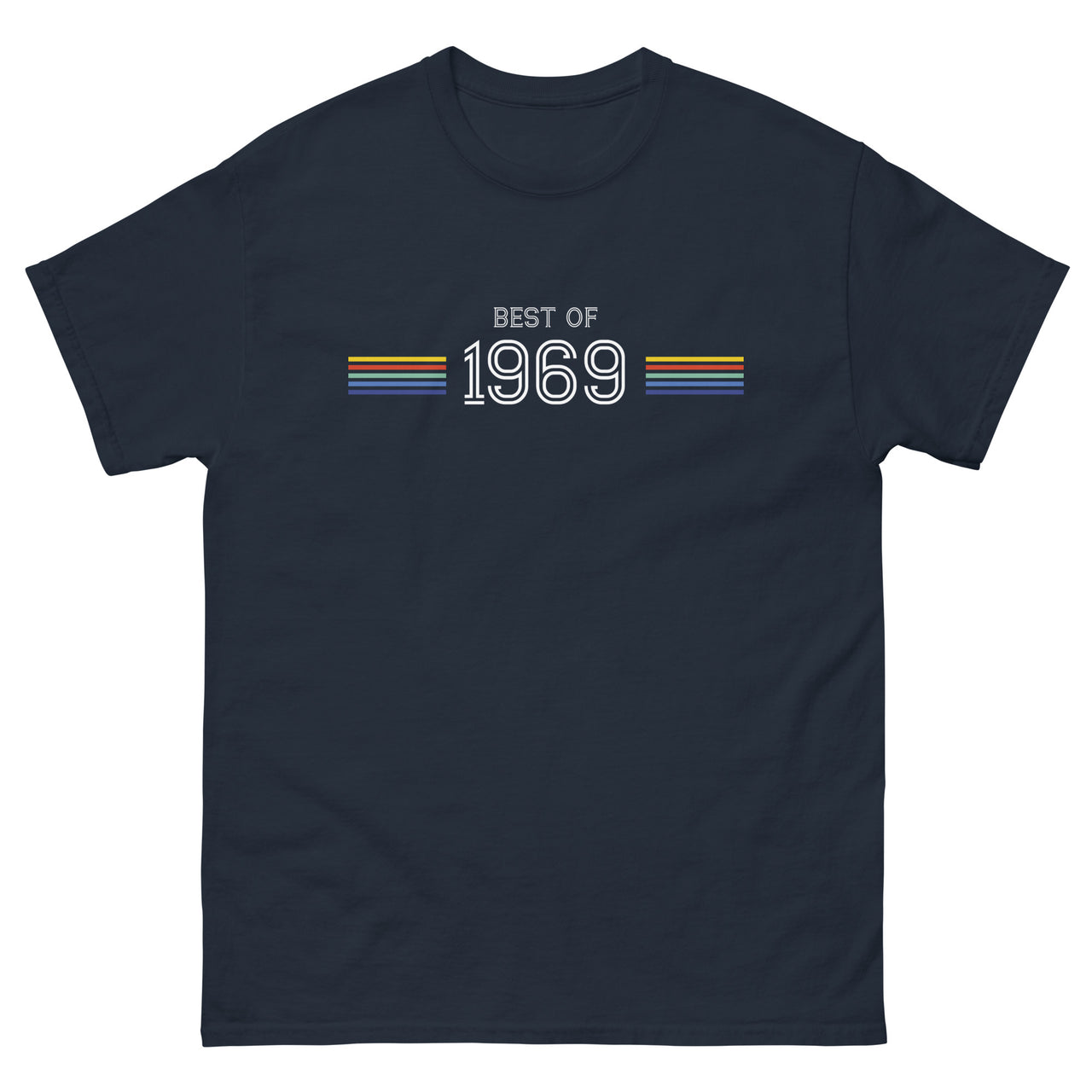 T-shirt 1969 bleu marine - Best Of des années 60