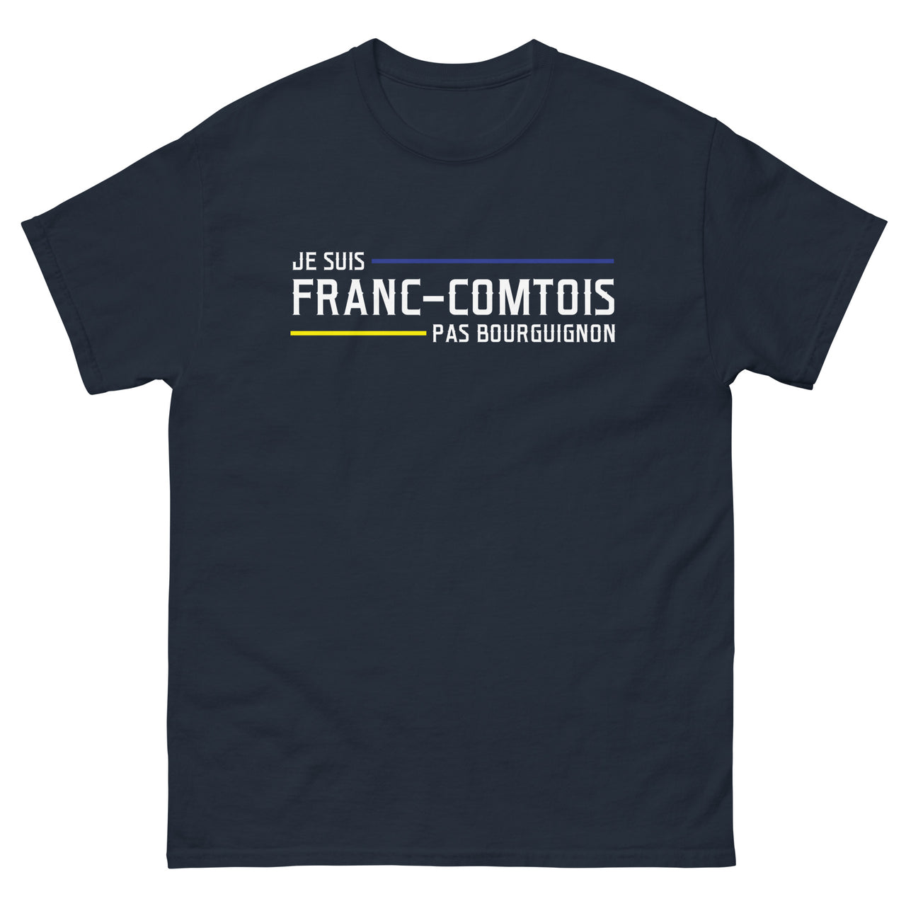 T-shirt Franche-Comté vert militaire - Fierté locale humoristique