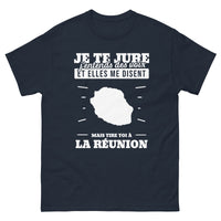 Thumbnail for T-shirt Réunion bleu marine - J'entends des voix avec humour