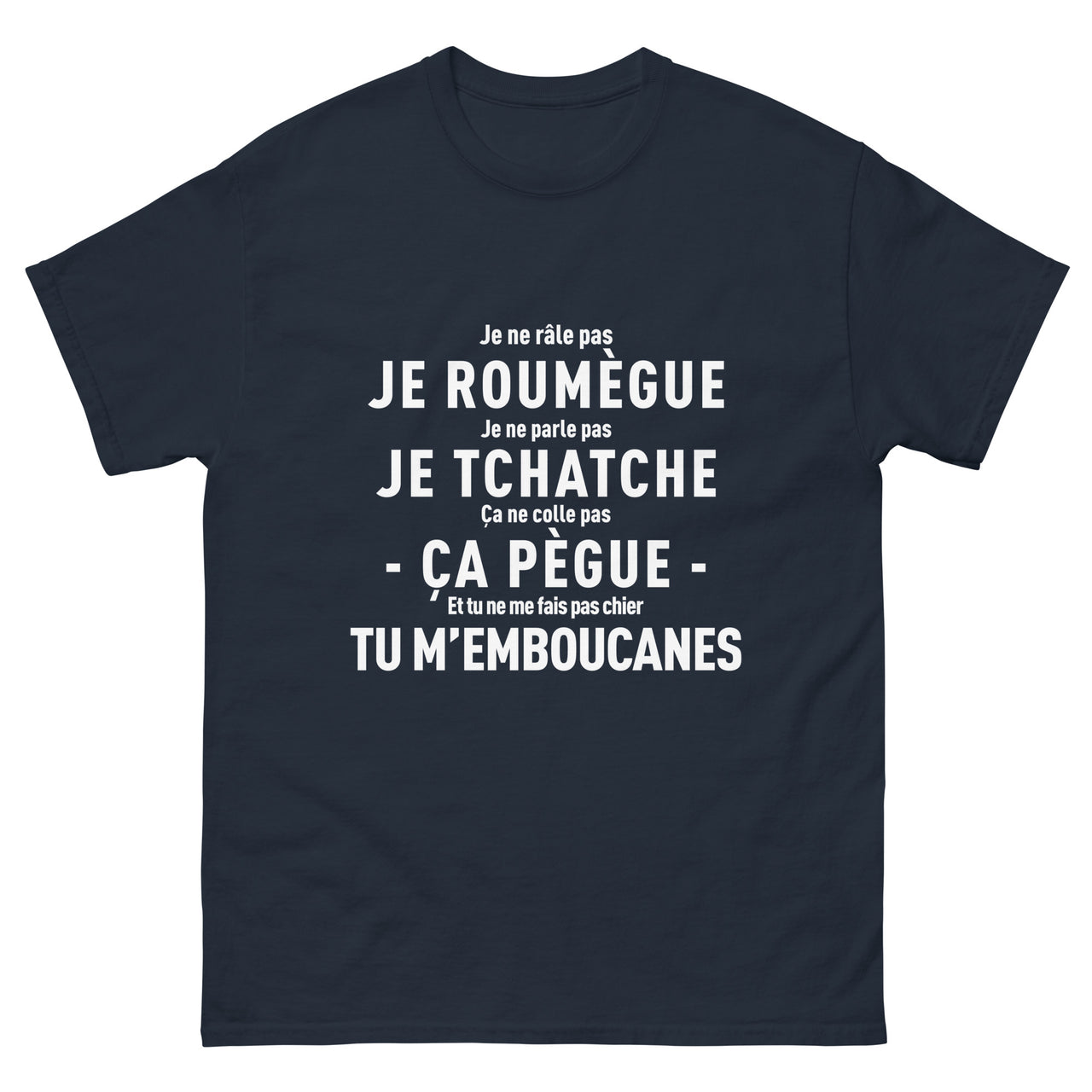T-shirt classique homme bleu marine - look structuré et tendance