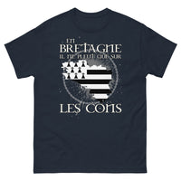 Thumbnail for T-shirt Cadeau humour Breton : En Bretagne il ne pleut que sur les cons