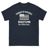 Thumbnail for T-shirt Bretagne bleu marine - Breton par la grâce de Dieu