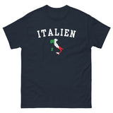 T-shirt classique American College : Italien avec carte et drapeau de l'Italie