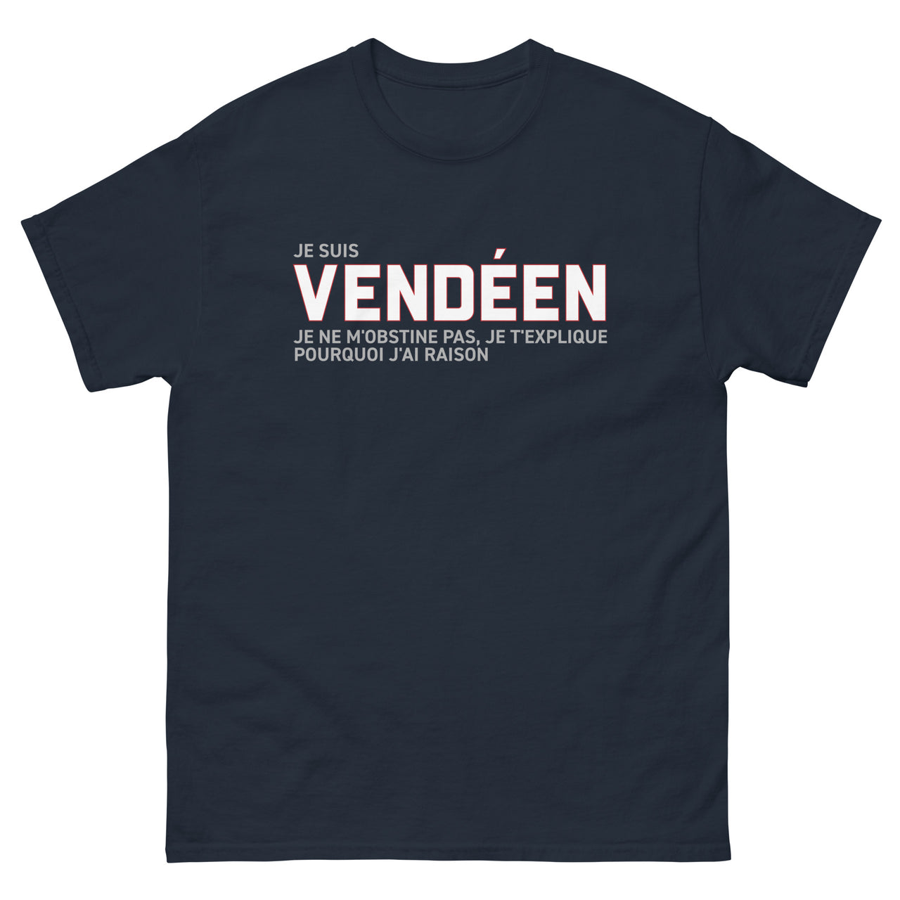 T-shirt Vendée bleu marine dos - Je suis Vendéen je t'explique pourquoi