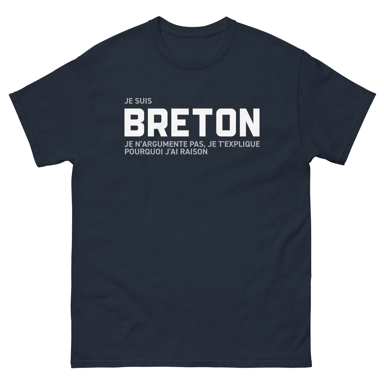 T-shirt Bretagne bleu marine dos - Je suis Breton, j'explique