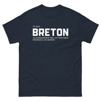 Thumbnail for T-shirt Bretagne bleu marine dos - Je suis Breton, j'explique