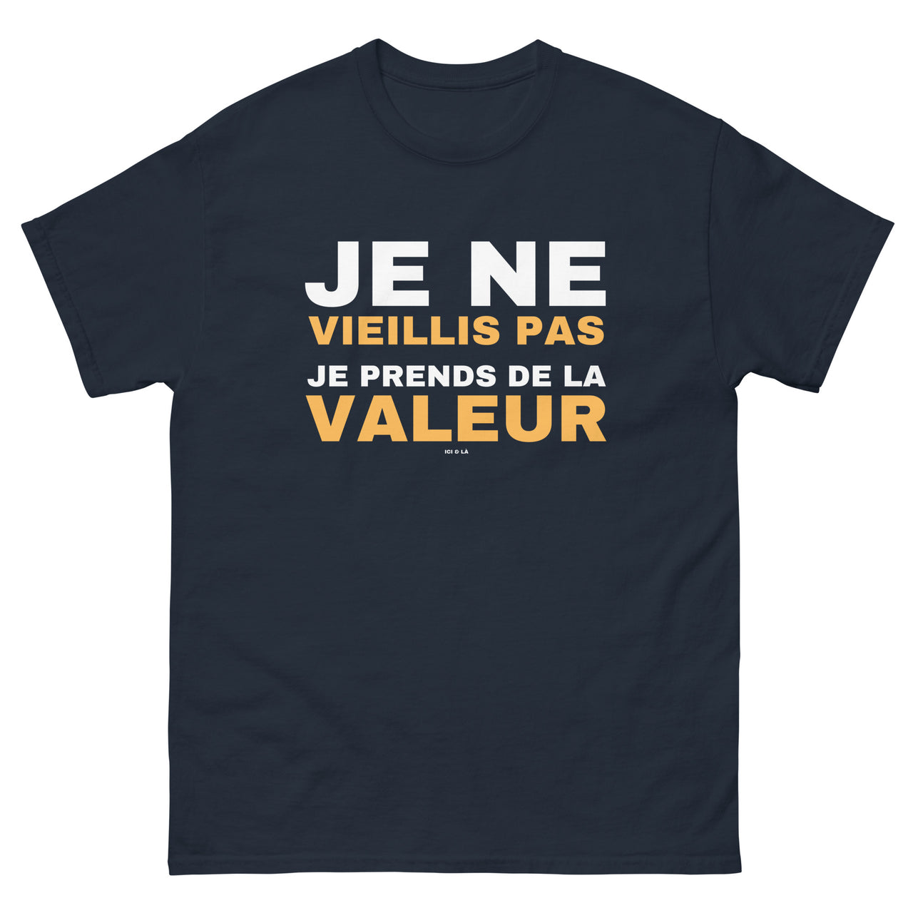 T-shirt classique noir dos - Je ne vieillis pas je prends de la valeur