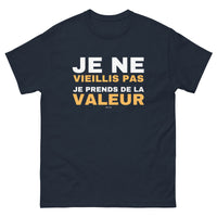 Thumbnail for T-shirt classique noir dos - Je ne vieillis pas je prends de la valeur