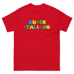 T-shirt rouge Super Italiano inspiration Mario - Italie