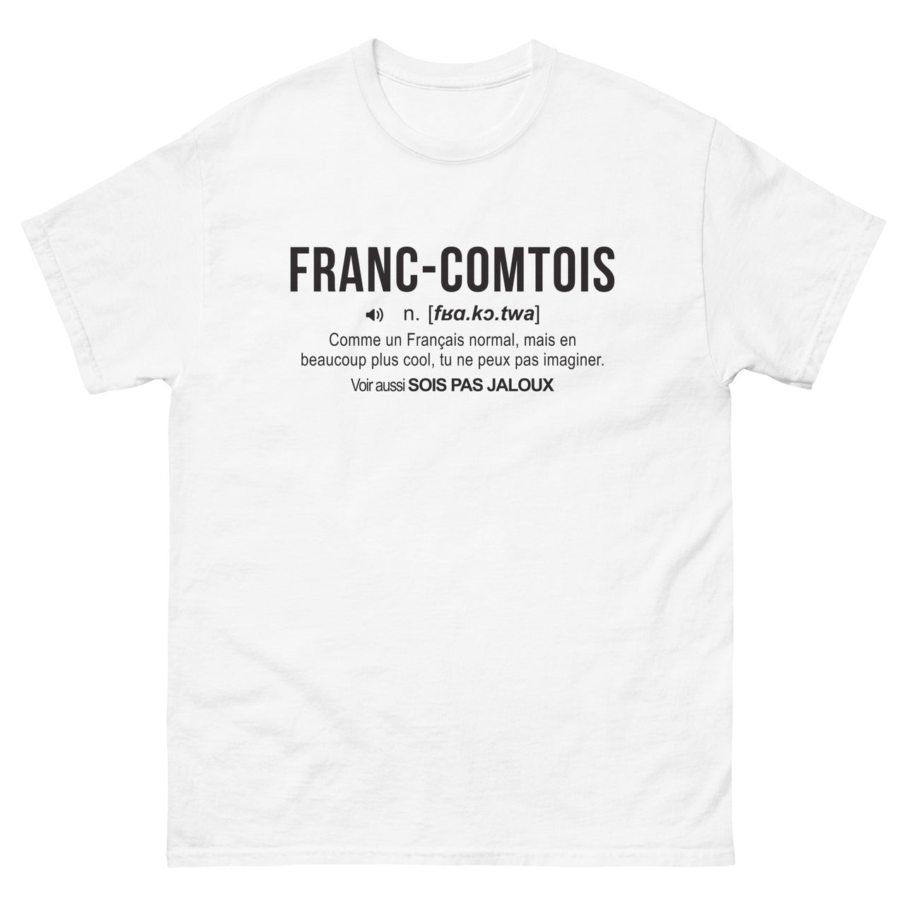 T-shirt Franche-Comté vert militaire - définition humoristique
