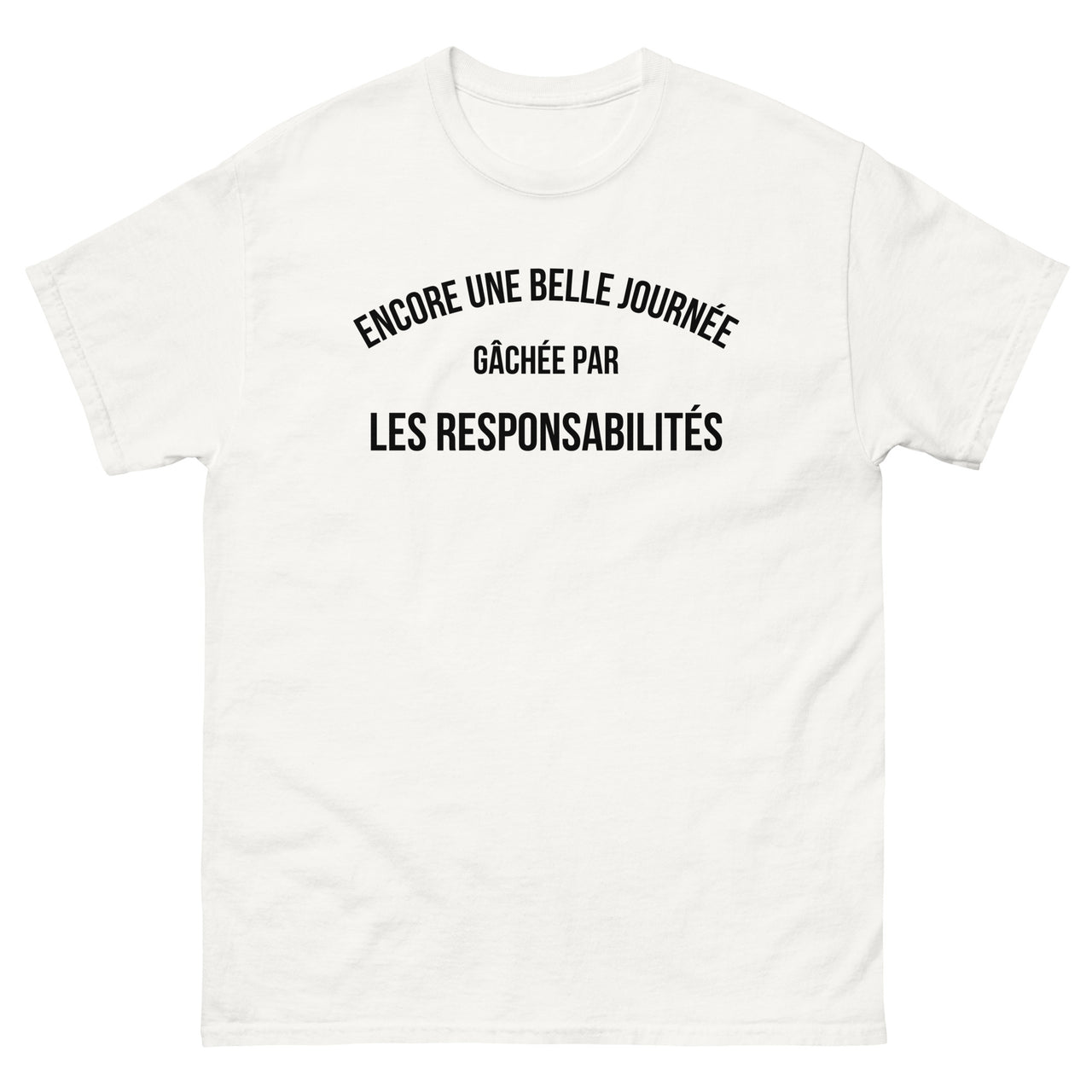 T-shirt humour gris chiné - Encore une belle journée gâchée