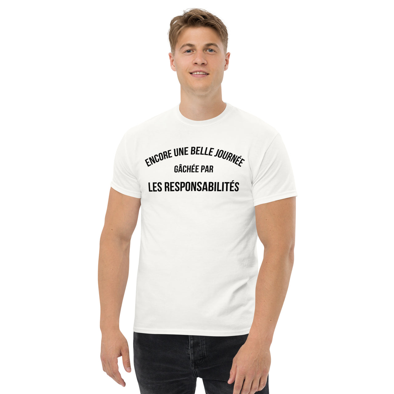 T-shirt humour gris clair - Encore une belle journée gâchée