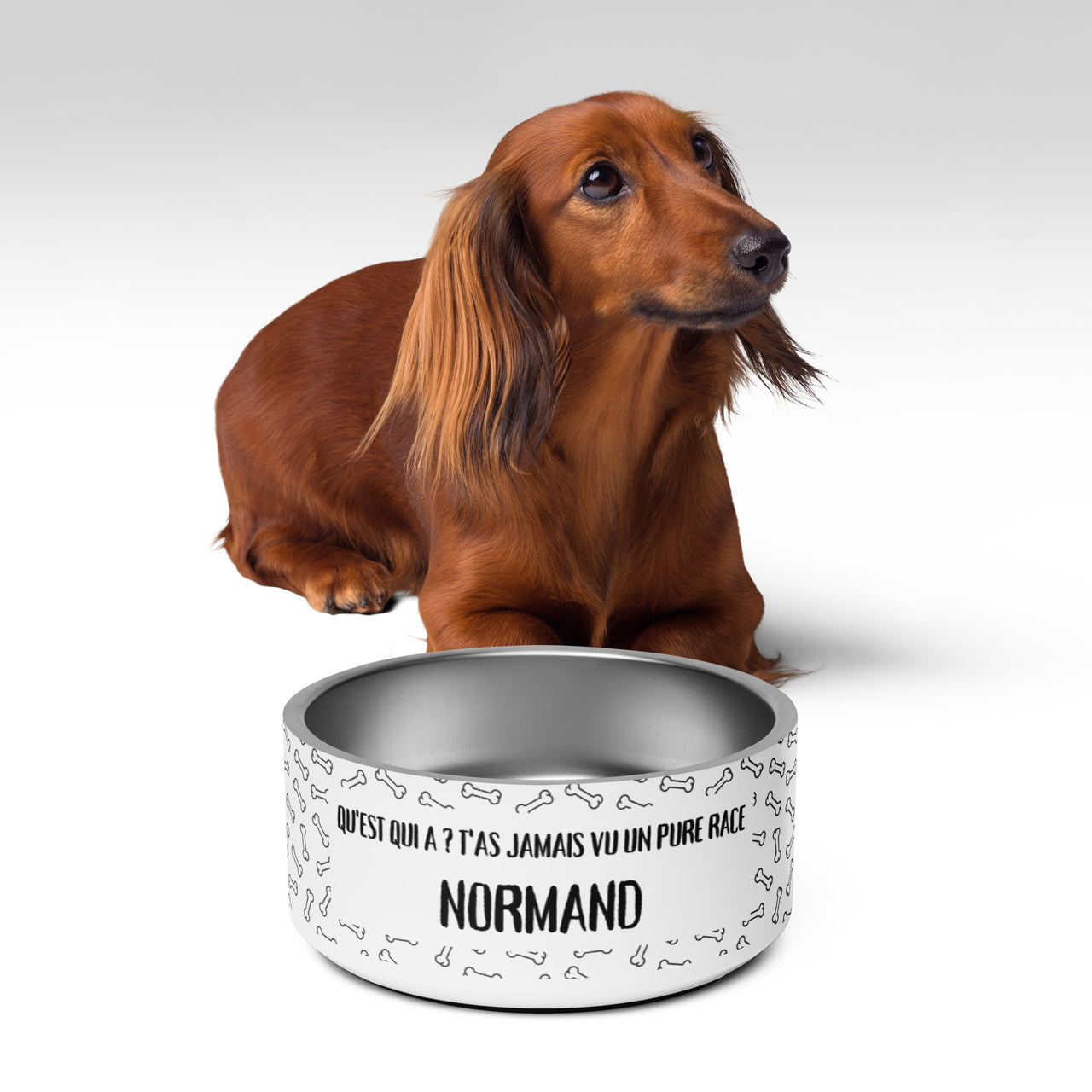 Gamelle humour Normand - base antidérapante pour repas