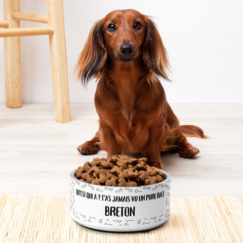 Gamelle pour chien petit et grand - Cadeau Humour Breton