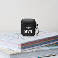 Thumbnail for Boitier AirPods Réunion 974 bleu dos - élégant et protecteur