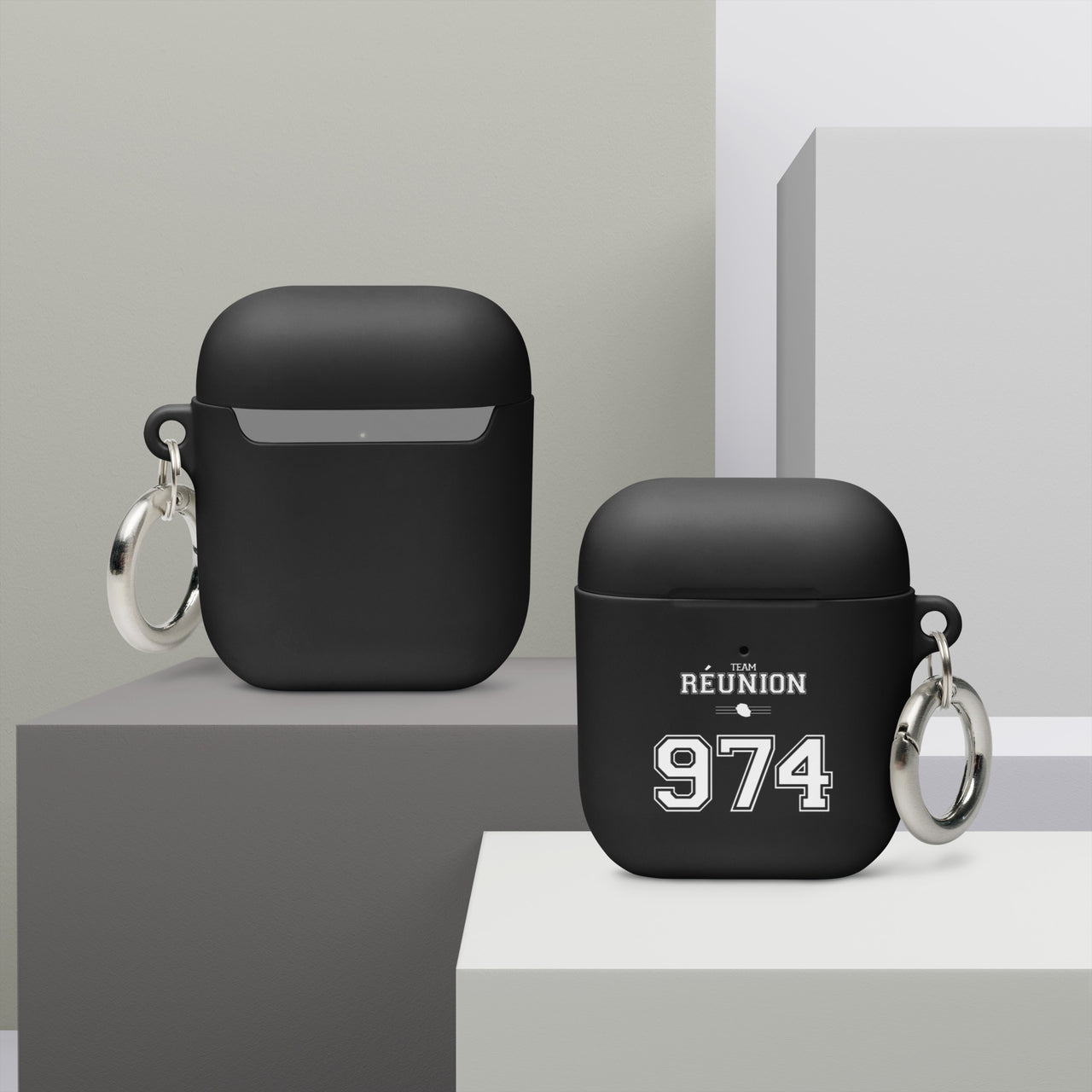 Boitier AirPods Réunion 974 jaune dos - élégant et protecteur