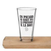 Thumbnail for Verre à pinte Un Picard ne subit pas la pression - Cadeau Humour Picardie