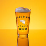 Verre à pinte - j'peux pas je suis Breton