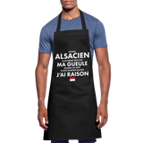 Tablier de cuisine Je suis Alsacien - Cadeau Humoristique - black