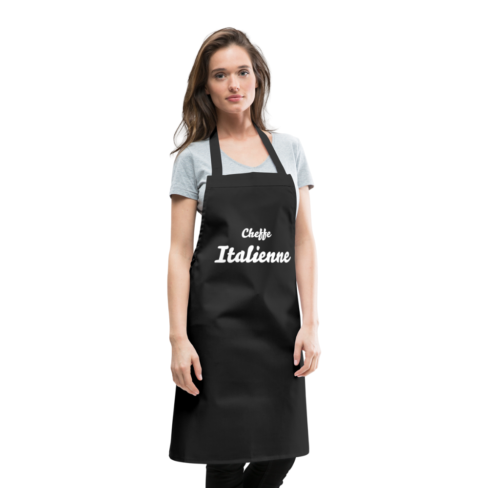 Tablier de cuisine Italie noir - Cheffe italienne en cuisine
